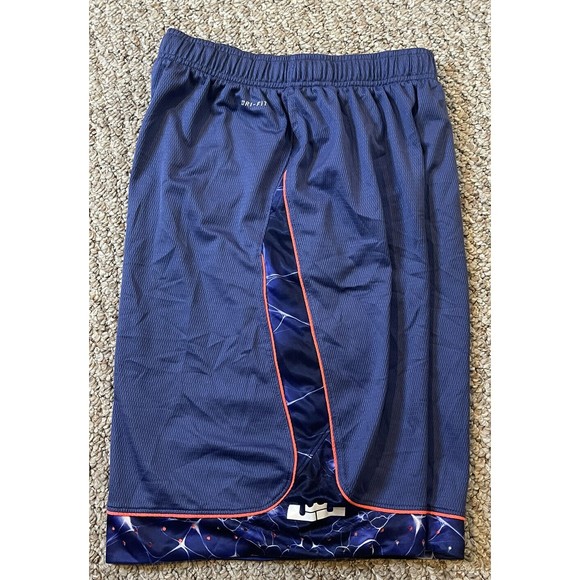 Nike Lebron James DriFit Shorts Youth Large Blue Nike Basketball - Picture 3 of 3